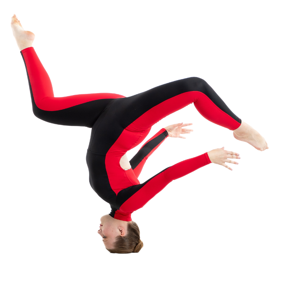 Dancer doing acrobatic headstand